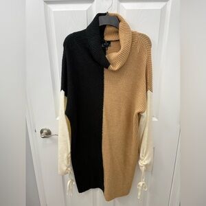 Colorblock Turtleneck Sweater dress size 2X NWOT